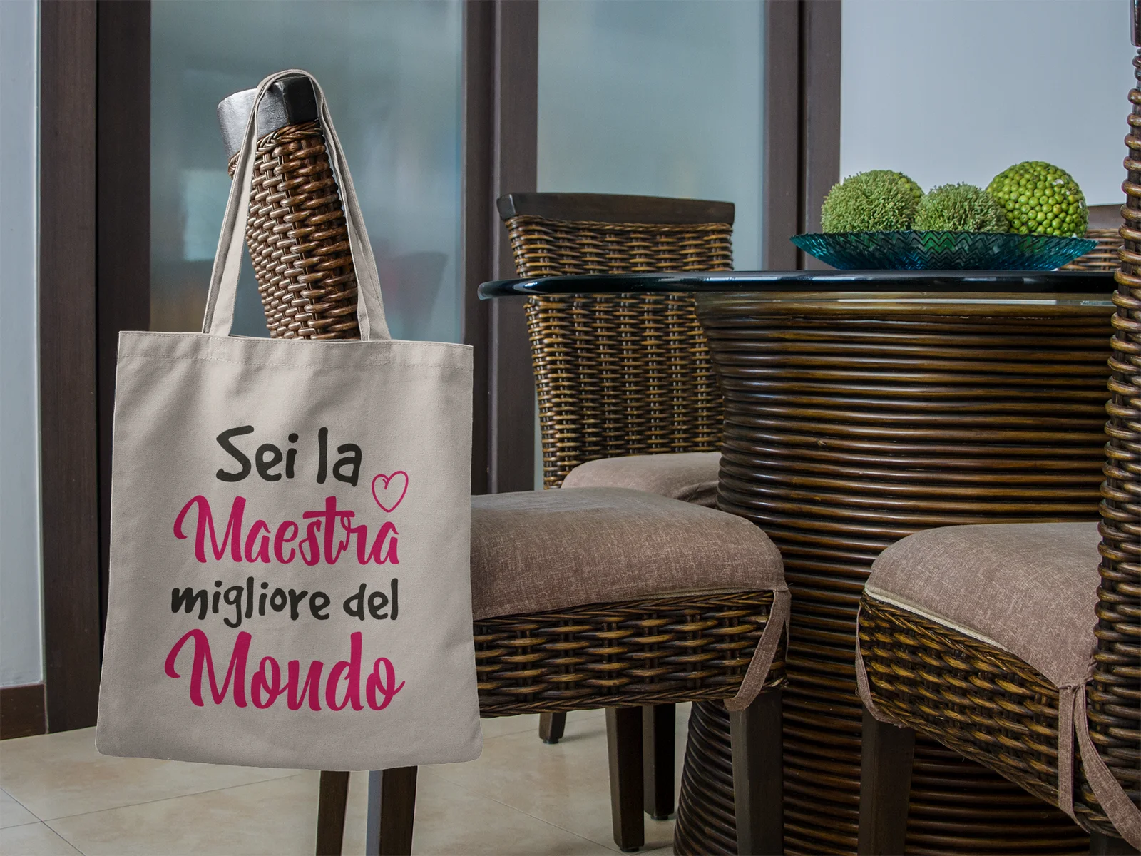Shopping Bag Maestra Regalo Maestra Sei la maestra migliore del mondo Regalo Maestra fine Anno Scolastico - immagine 6