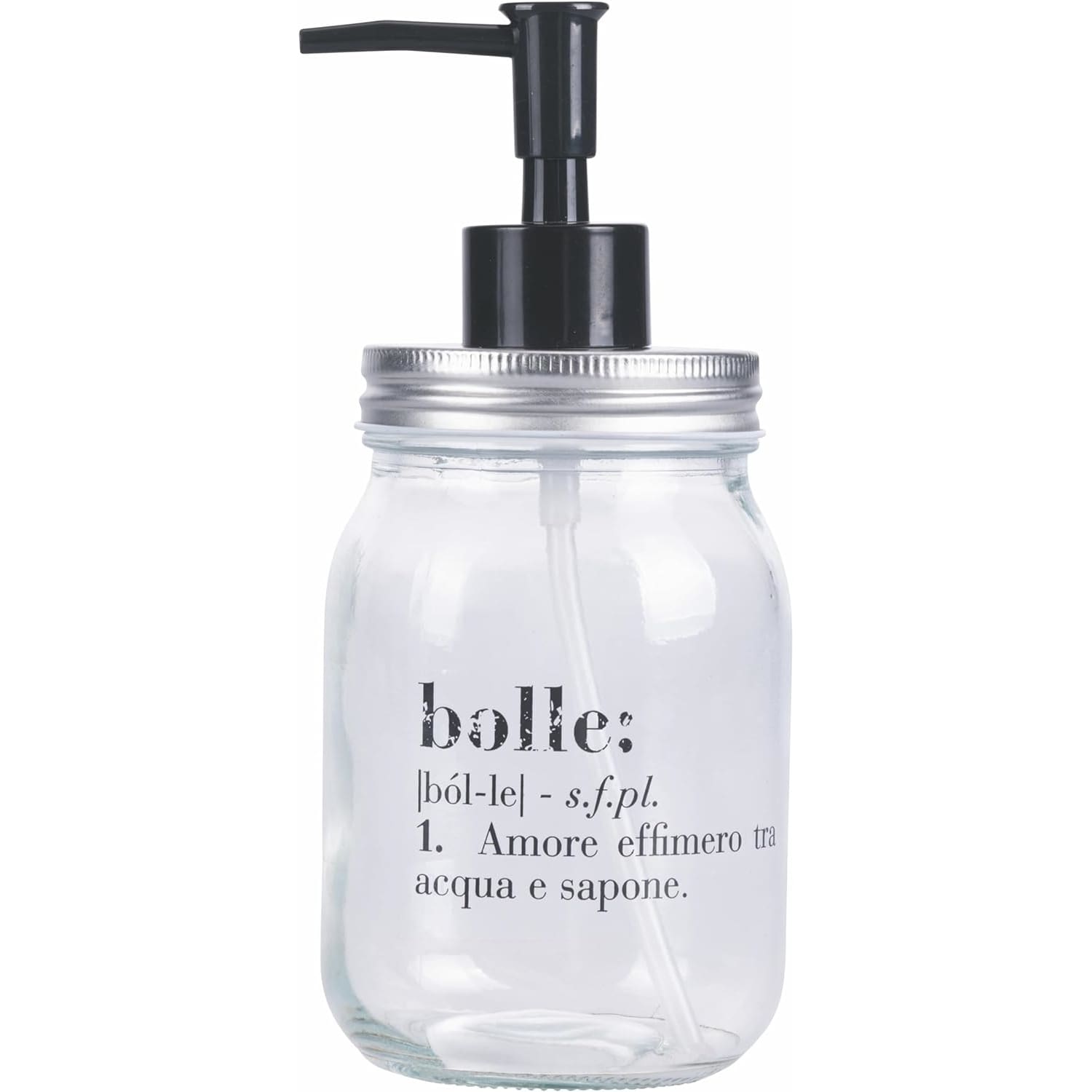 Villa D’Este Home Tivoli dispenser sapone le bolle 450 ml in vetro trasparente - immagine 2