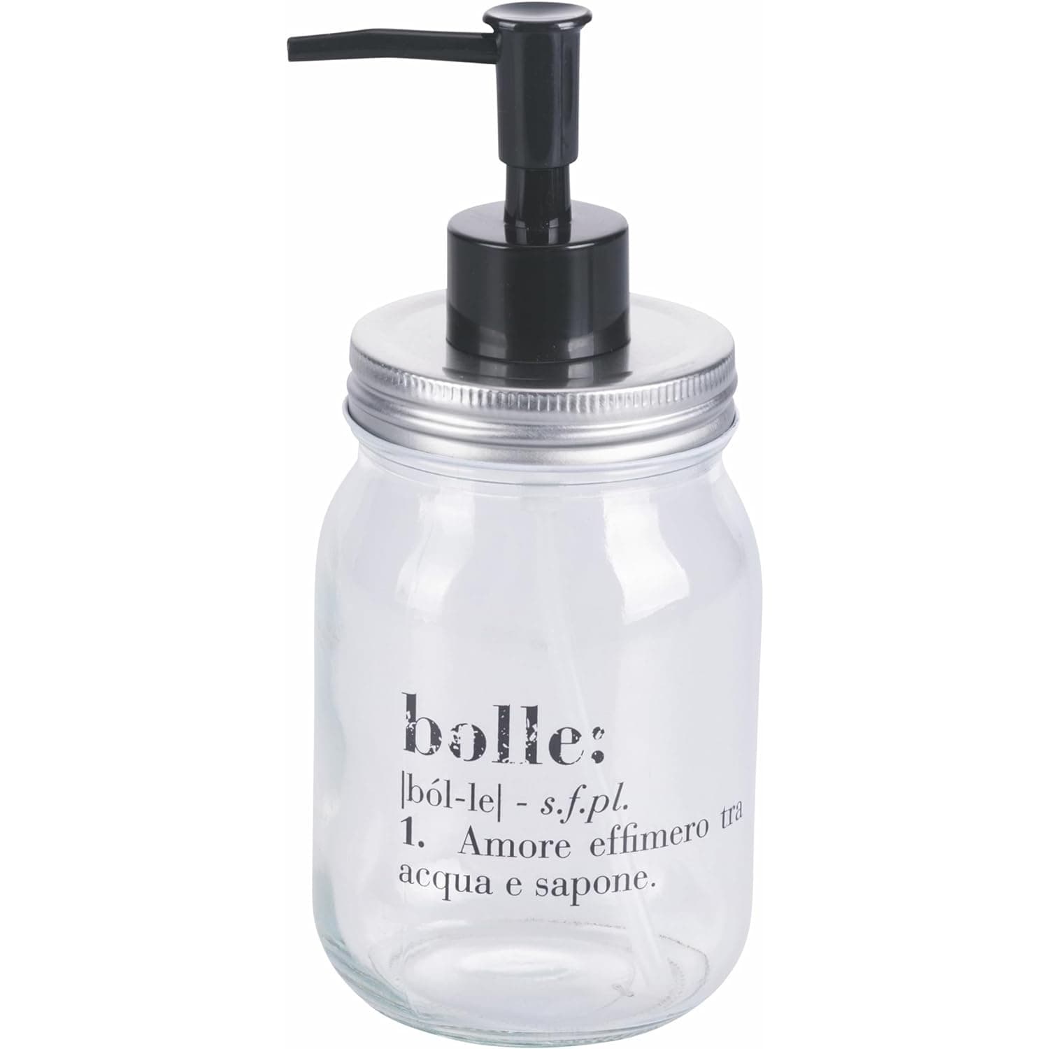 Villa D’Este Home Tivoli dispenser sapone le bolle 450 ml in vetro trasparente