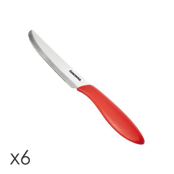 Tescoma Presto coltello tavola con lama ergonomica e manico rosso