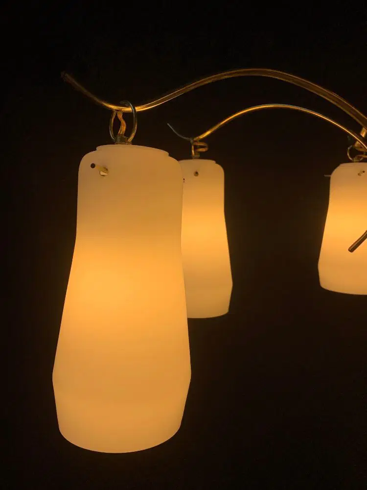 lampadario attribuito a stilnovo restaurato funzionante vintage - immagine 9