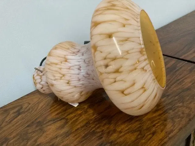 Lampadario Murano sospensione colore Salmone anni 70 - immagine 4