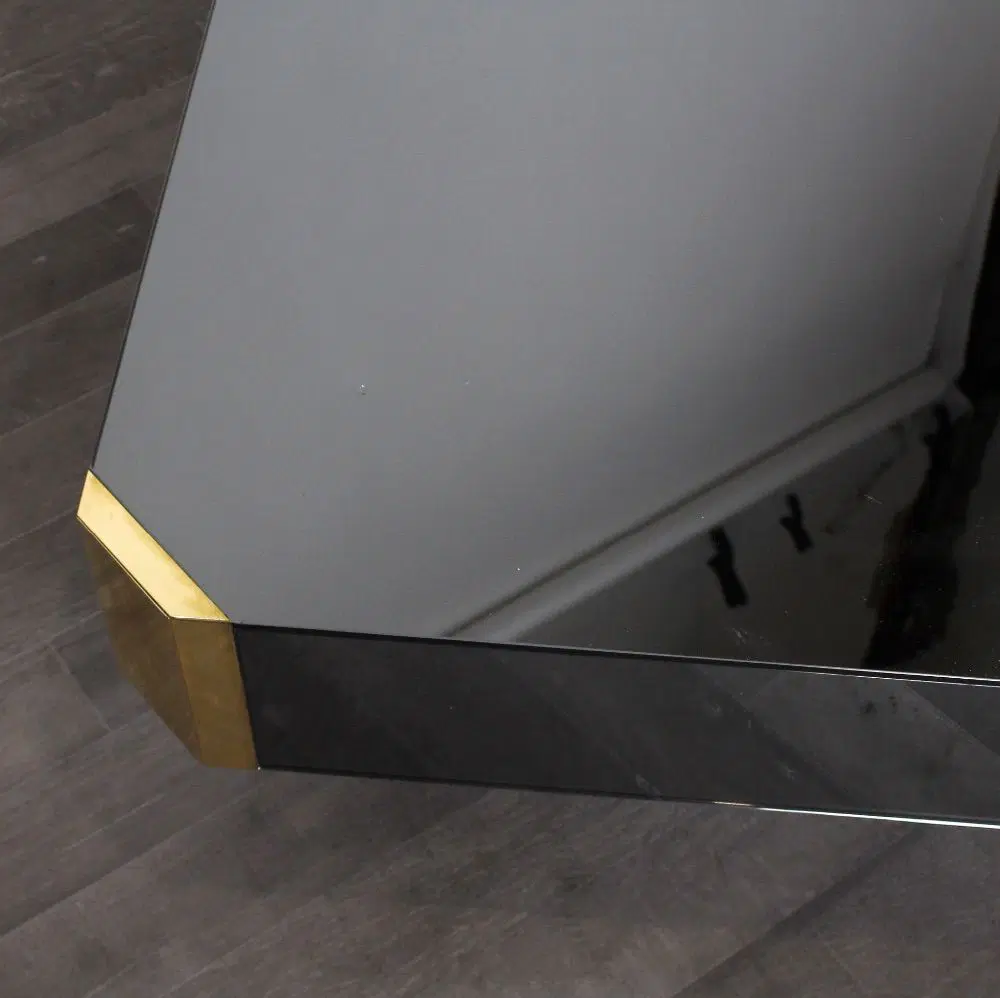 Coffe table vetro fumè stile Willy Rizzo anni’70 - immagine 2