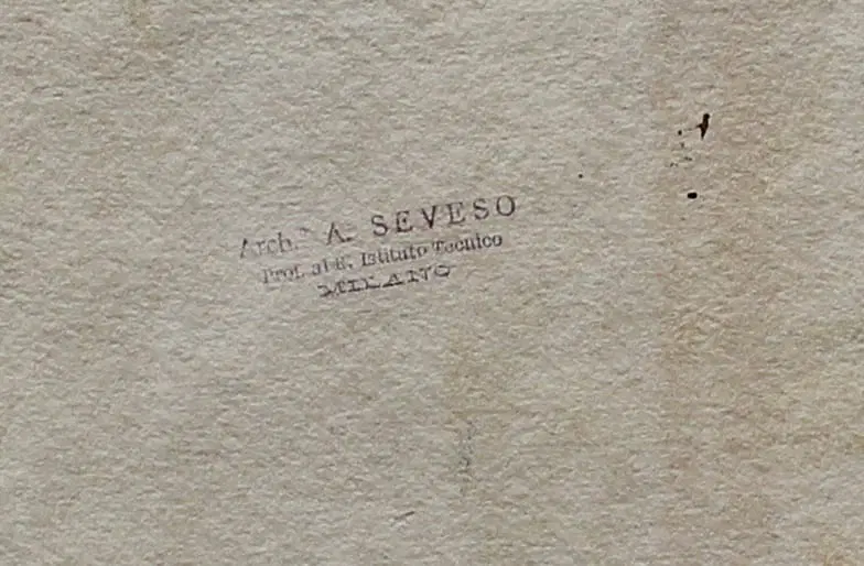 Arch. Ambrogio Seveso, XIX Secolo Tombe del Duomo, 1860 Acquerello su cartone, cm 23,5 x 33,5 - immagine 7