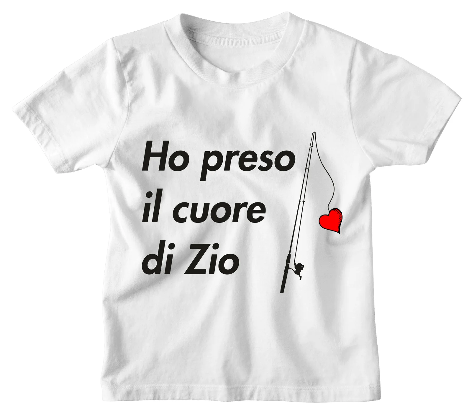 Tshirt Maglietta Bambino Bambina Divertente Zio Ho preso il cuore di Zio – Idea Regalo