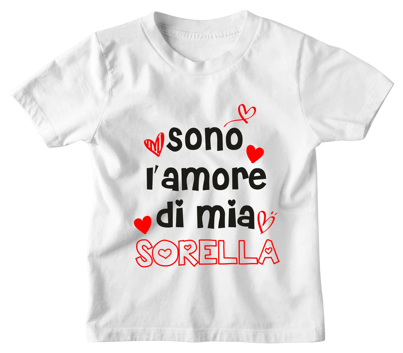 Maglietta Tshirt Bambino Bambina Divertenti Sorella Sono l’Amore di Mia Sorella – Idea Regalo