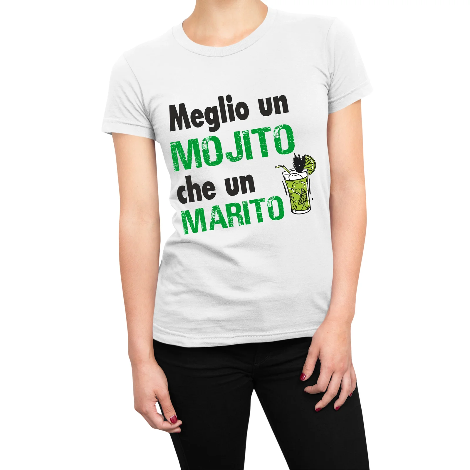 Tshirt maglietta Addio al nubilato Meglio un mojito che un marito – hen party – maglietta divertente donna