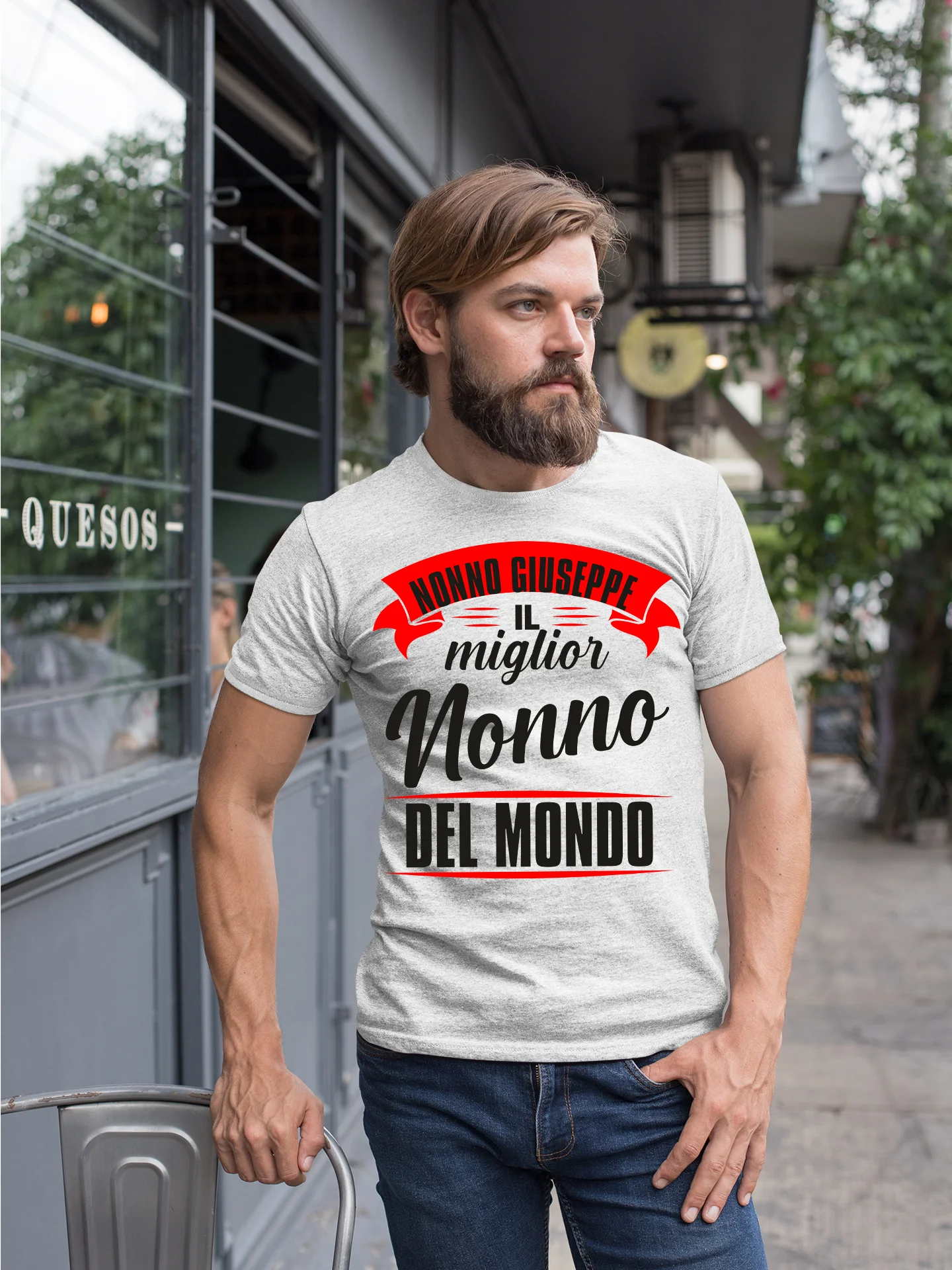 Tshirt Nonno divertente maglietta festa dei nonni PERSONALIZZABILE Super Nonno (nome del nonno) – idea regalo nonno - immagine 3
