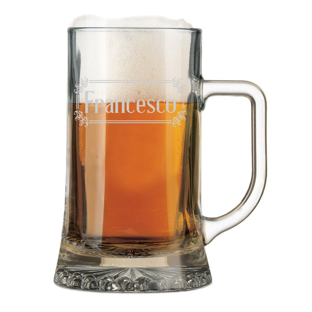 Boccale da Birra 50 cl PERSONALIZZABILE con nome PERSONALIZZATO Incisione – Idea regalo
