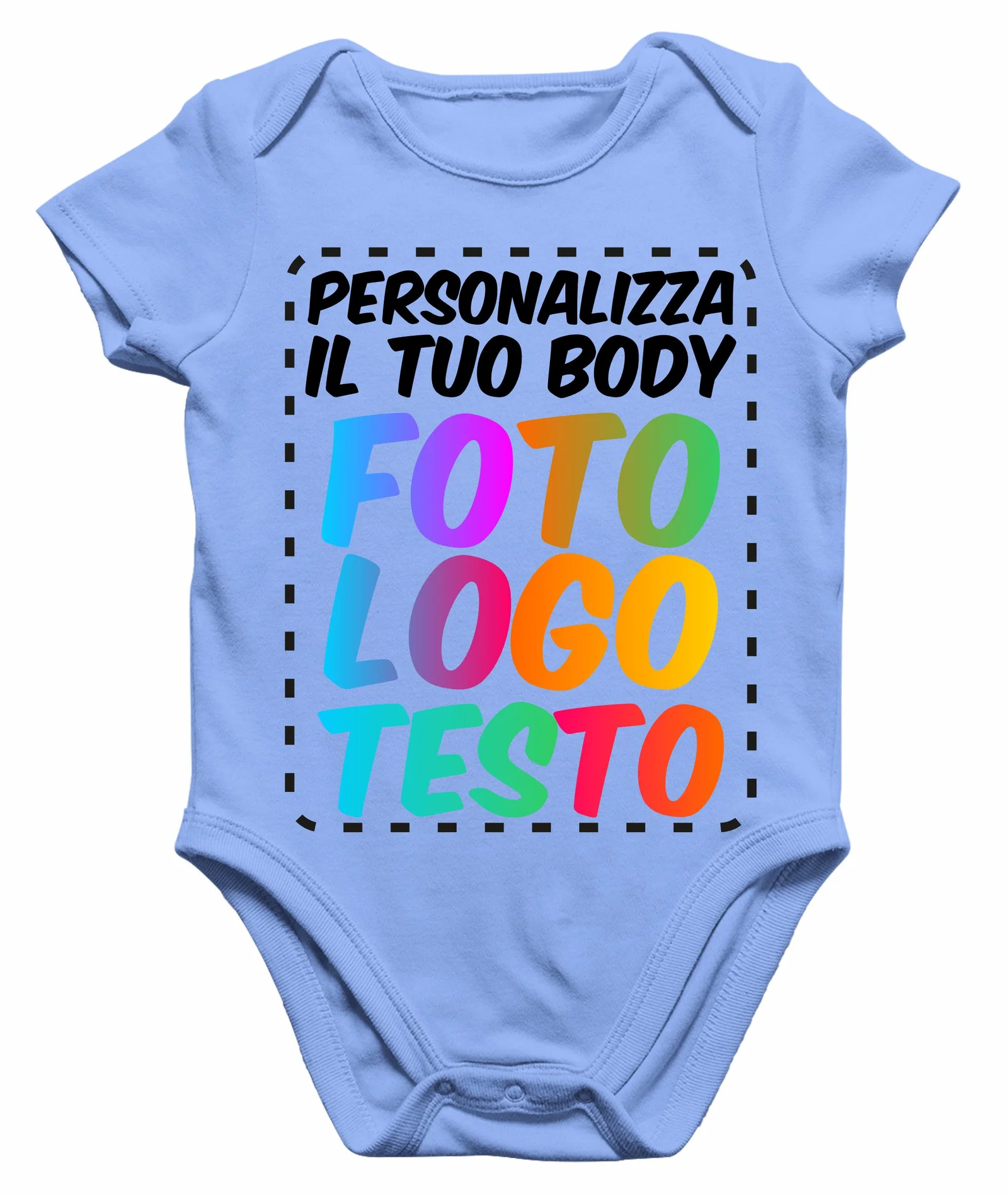 Body Neonato Personalizzato Bimbo Bimba Neonata Foto Nome Scritta Idea Regalo - immagine 3