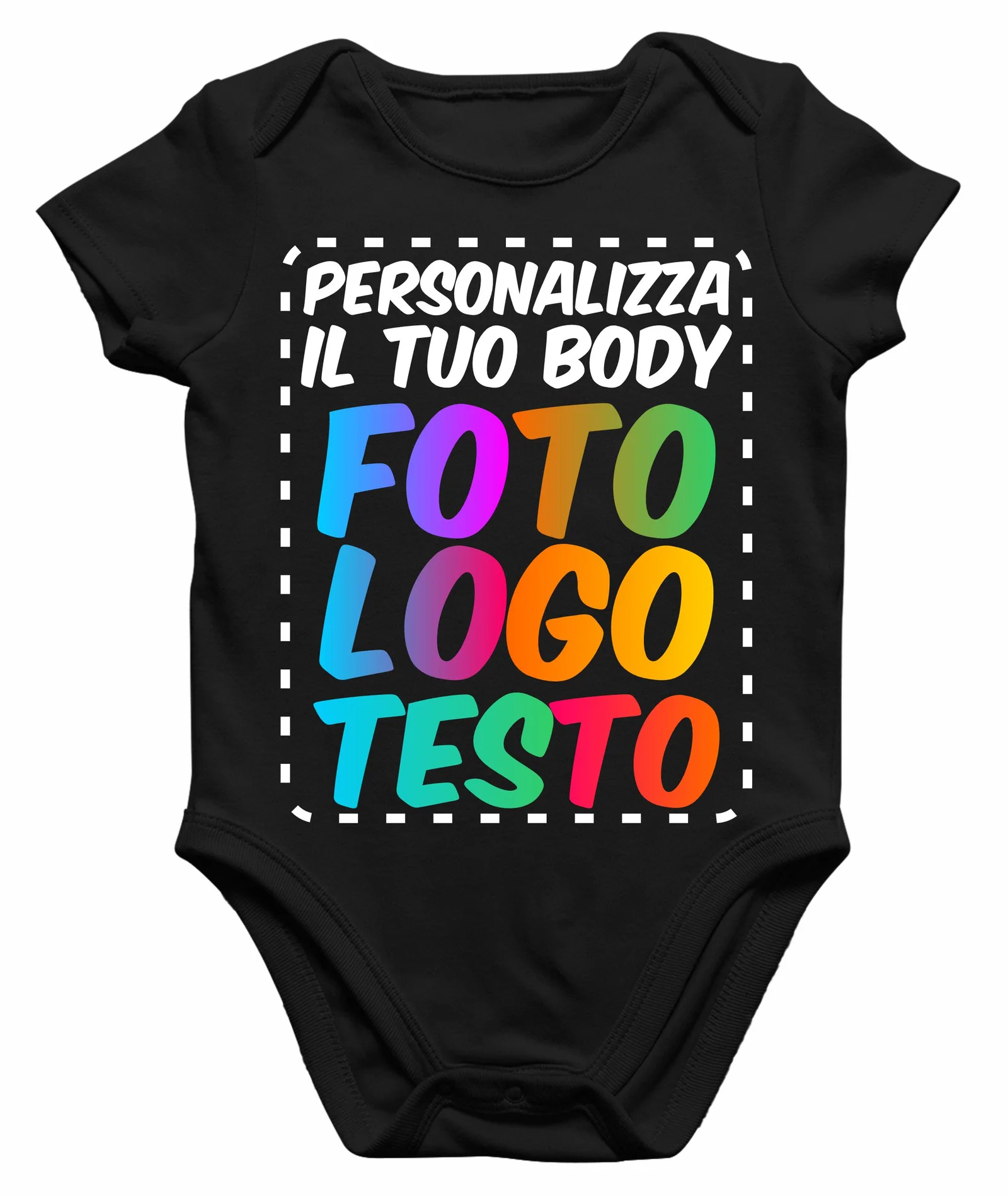 Body Neonato Personalizzato Bimbo Bimba Neonata Foto Nome Scritta Idea Regalo - immagine 4