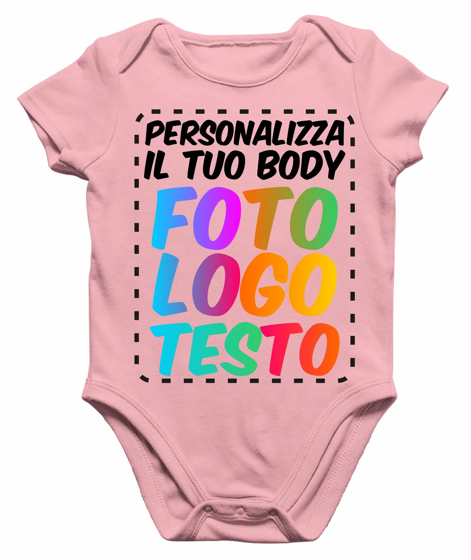 Body Neonato Personalizzato Bimbo Bimba Neonata Foto Nome Scritta Idea Regalo - immagine 5