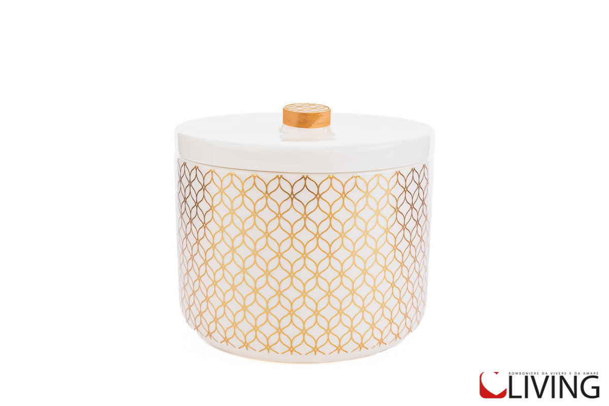 Bomboniera scatola tonda linea hipnosis