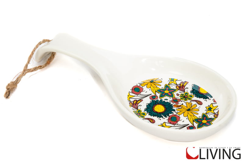 Bomboniera utile poggiamestolo decoro fiorinfesta