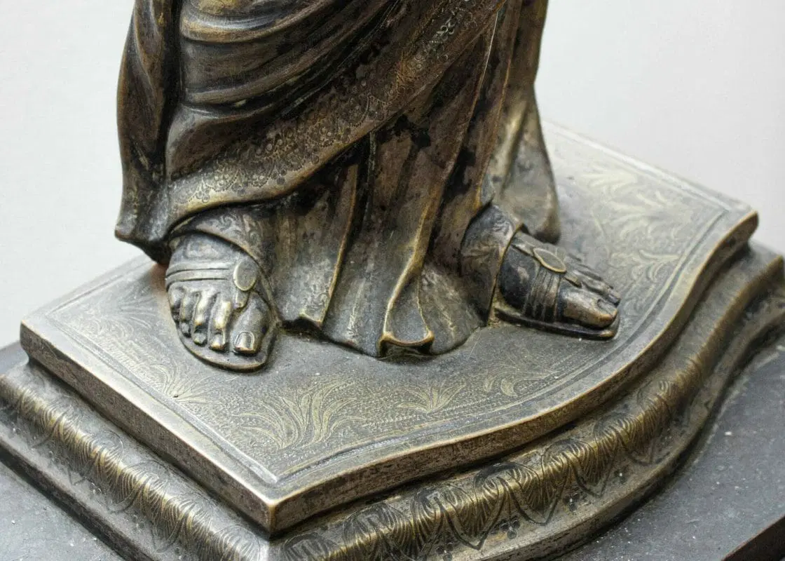 XIX secolo Madonna con il Bambino Bronzo argentato - immagine 7