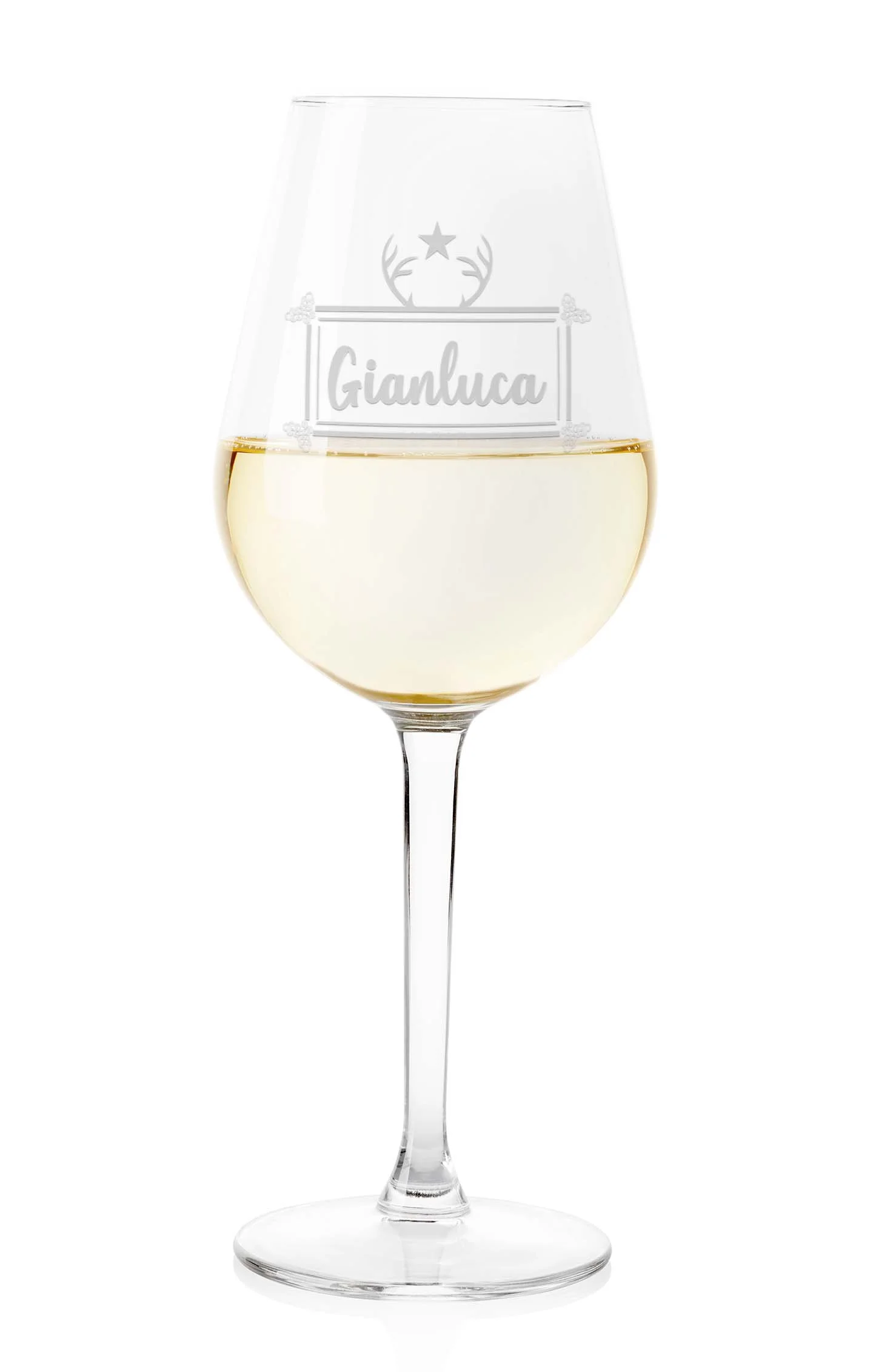 Calice Vino 50 cl PERSONALIZZABILE con nome Incisione – star – Idea regalo