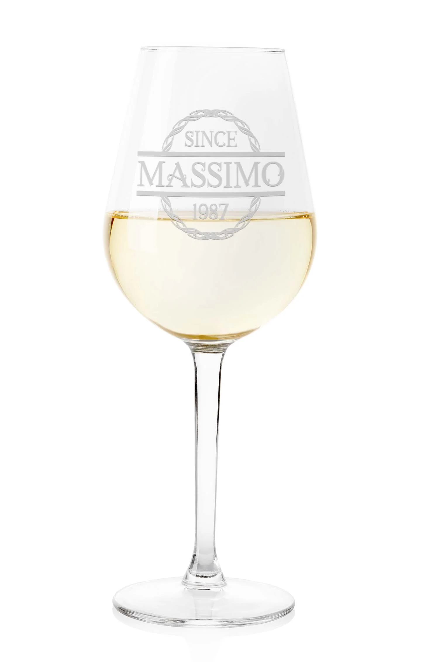 Calice Vino 50 cl PERSONALIZZABILE con nome e anno Incisione Since – Idea regalo