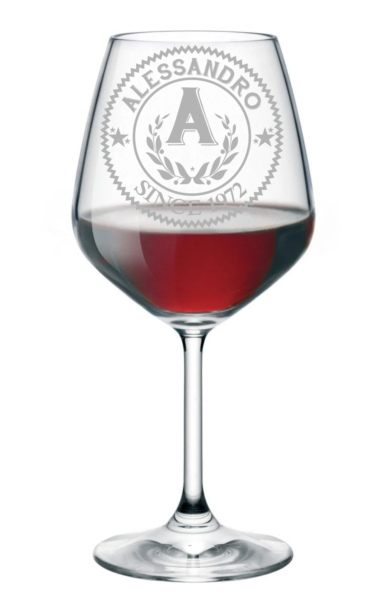 Calice da vino PERSONALIZZABILE con incisione PERSONALIZZA NOME E ANNO idea regalo bicchiere 50 cl