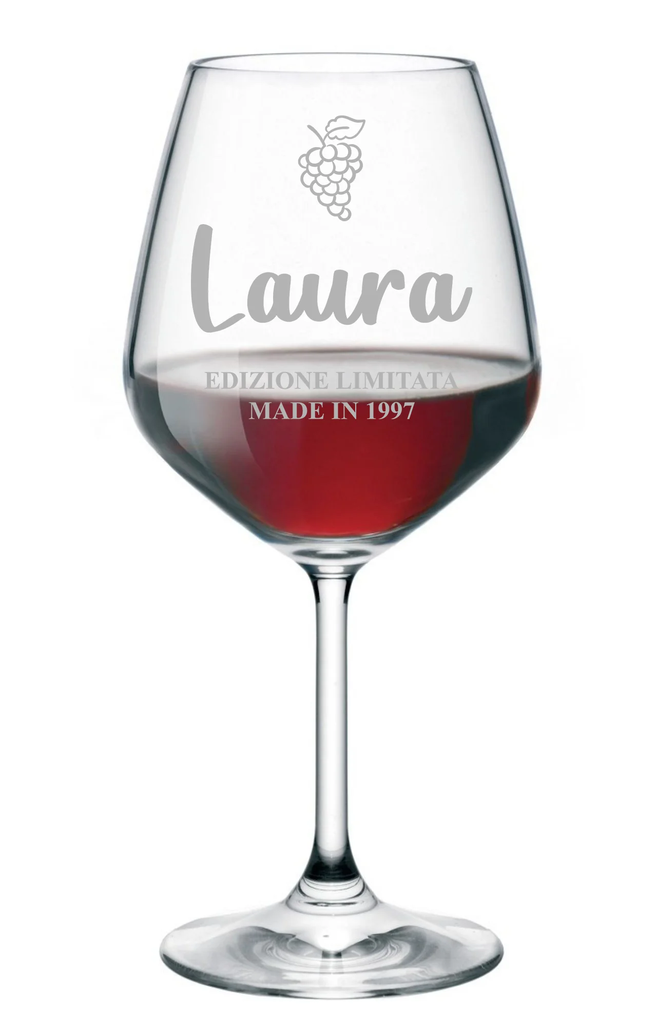 Calice Vino 50 cl PERSONALIZZABILE con nome e anno Incisione Edizione Limitata – Idea regalo - immagine 2