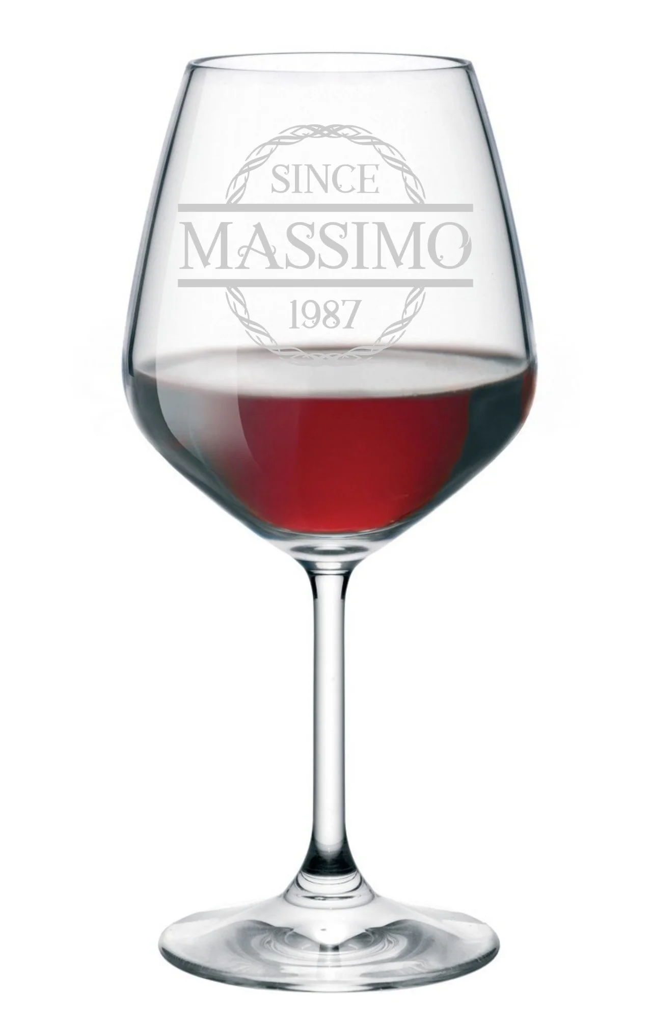 Calice Vino 50 cl PERSONALIZZABILE con nome e anno Incisione Since – Idea regalo - immagine 2