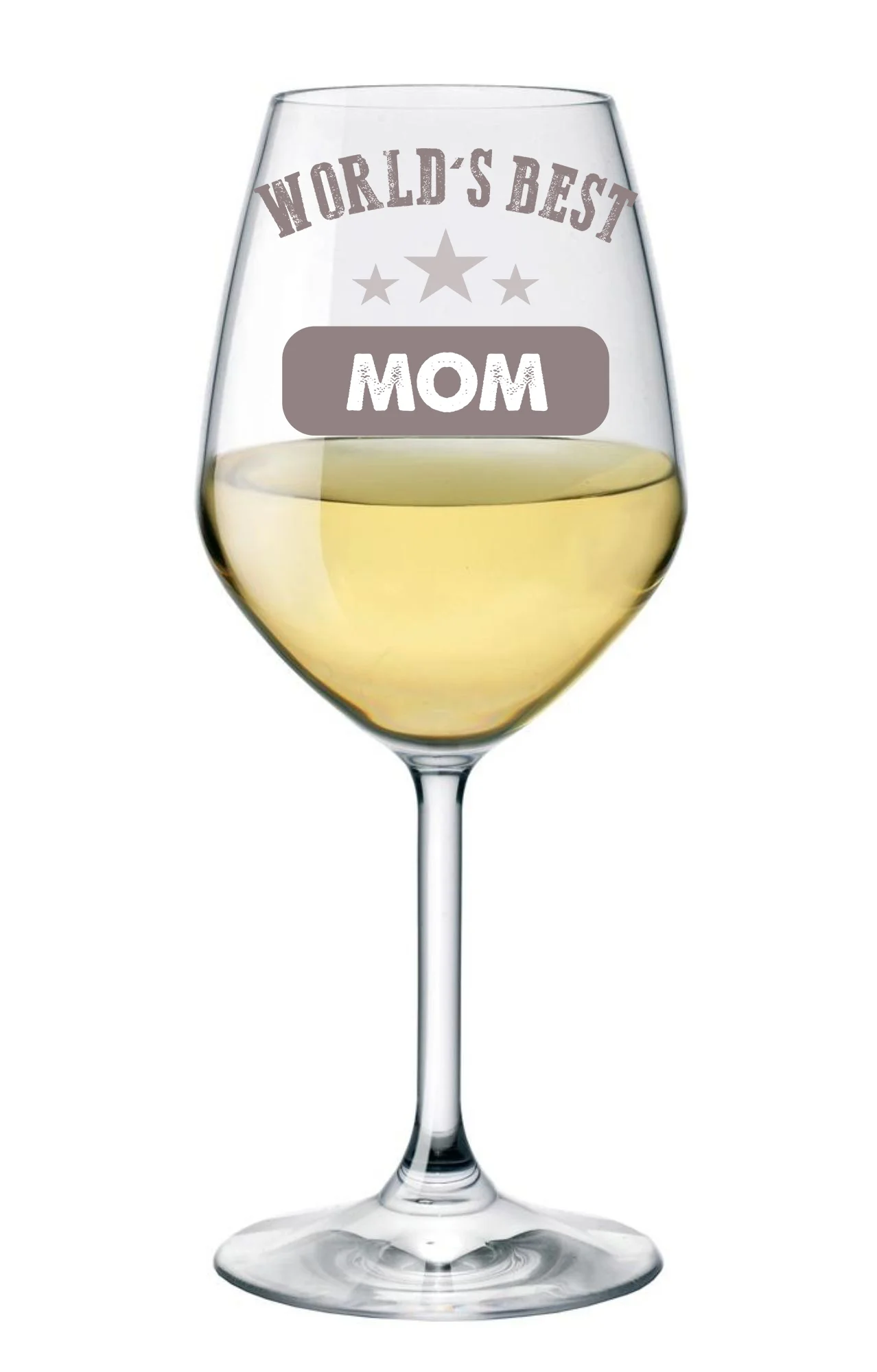 Calice di vino con incisione Mamma – world’s best mom – evento – idea regalo – bicchiere in vetro chiaro, capienza 500 ml - immagine 3