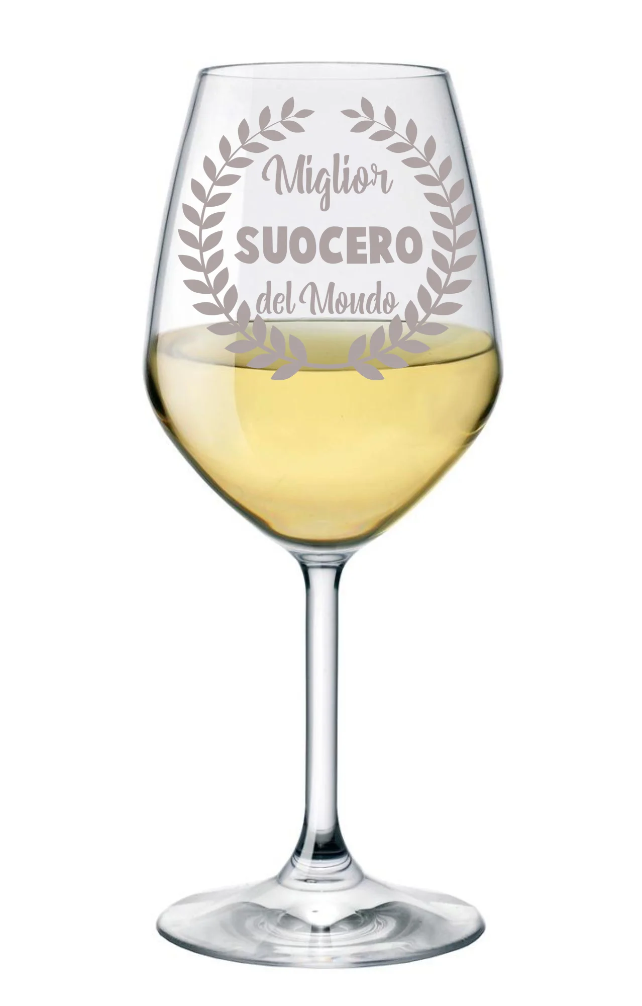 Calice vino 500 ml con incisione Suocero Miglior suocero del mondo