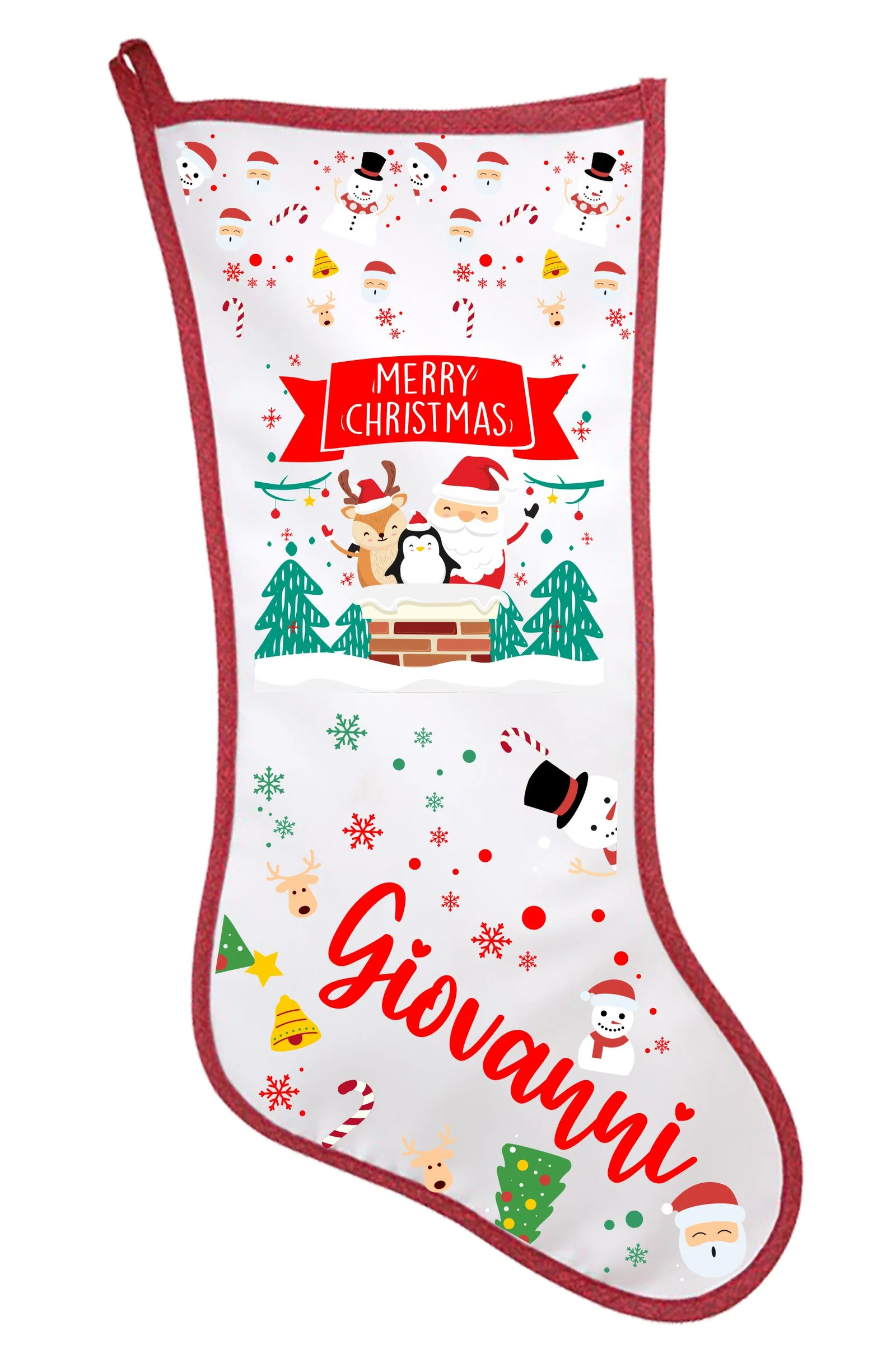 Calza Befana Personalizzata con nome Merry Christmas Idea Regalo Natale Epifania Personalizzabile