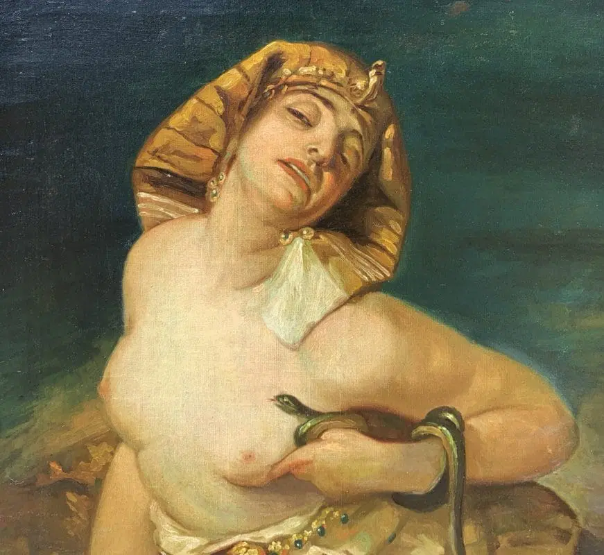 Pittore simbolista francese (XIX sec.) – Cleopatra. - immagine 5