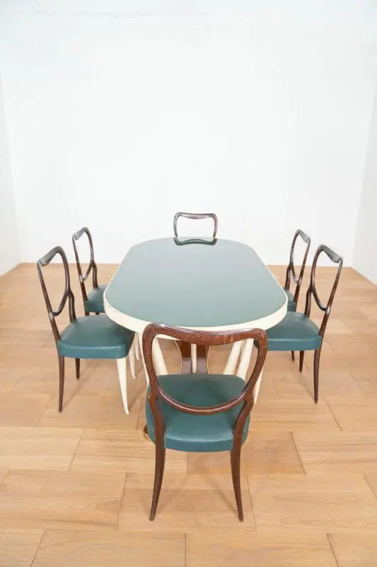 Sala da pranzo in radica di noce, stile Vittorio Dassi 1950/1960 - immagine 3