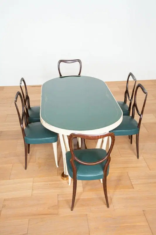 Sala da pranzo in radica di noce, stile Vittorio Dassi 1950/1960 - immagine 9