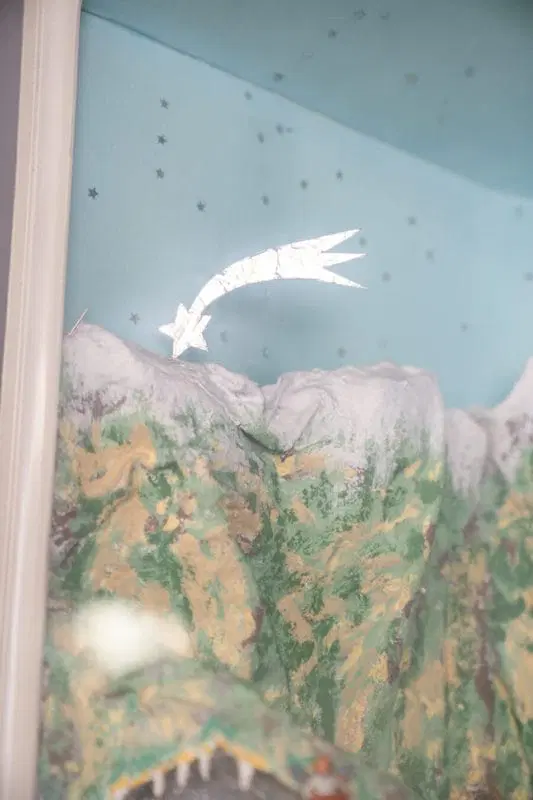 Grundig Television con presepe artigianale luminoso, anni 1950 - immagine 8