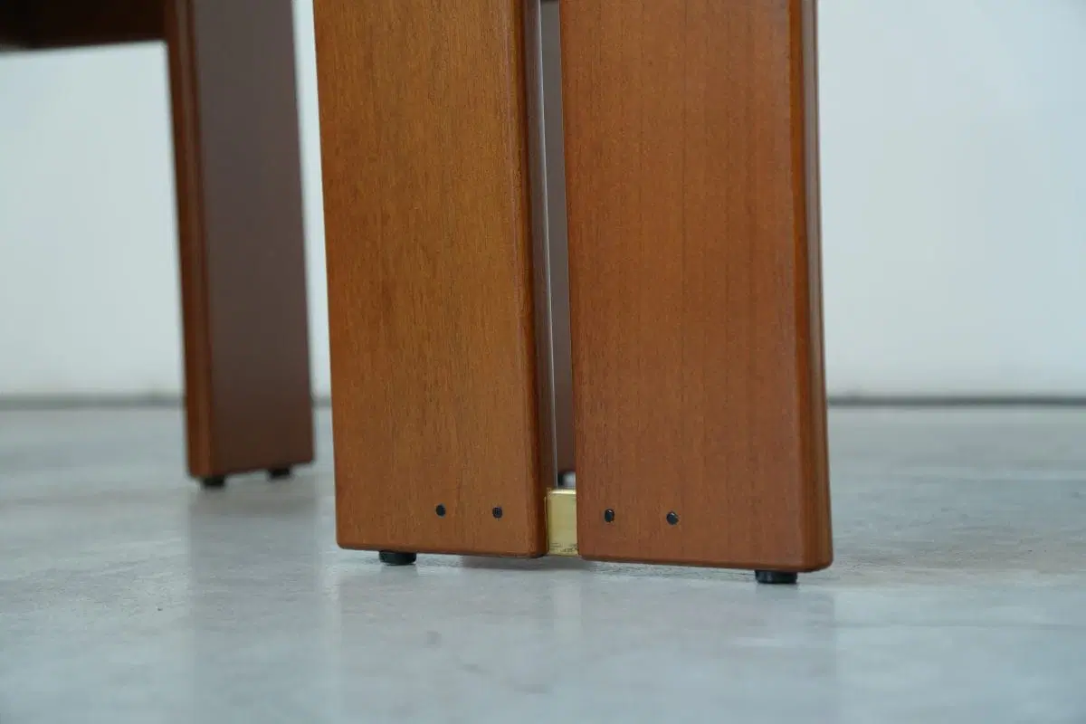 Afra & Tobia Scarpa ‘Africa’ Dining Chair – Walnut & Leather, 1975 - immagine 8