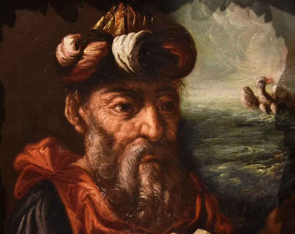 Ritratto dell’alchimista Ermete, Pittore manierista fiammingo XVII secolo - immagine 3