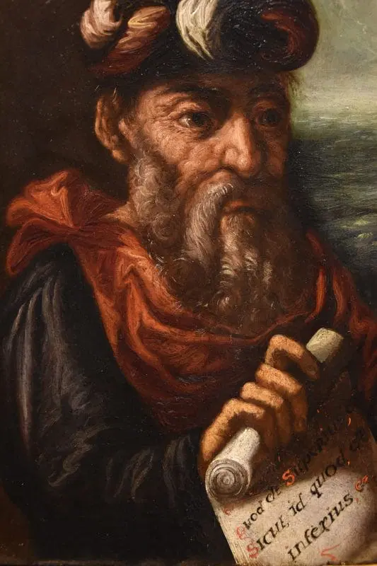 Ritratto dell’alchimista Ermete, Pittore manierista fiammingo XVII secolo - immagine 7