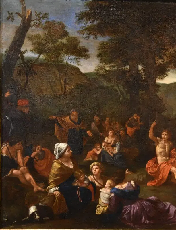 Lorenzo Pasinelli (Bologna 1629 – 1700), Predica di San Giovanni Battista - immagine 8