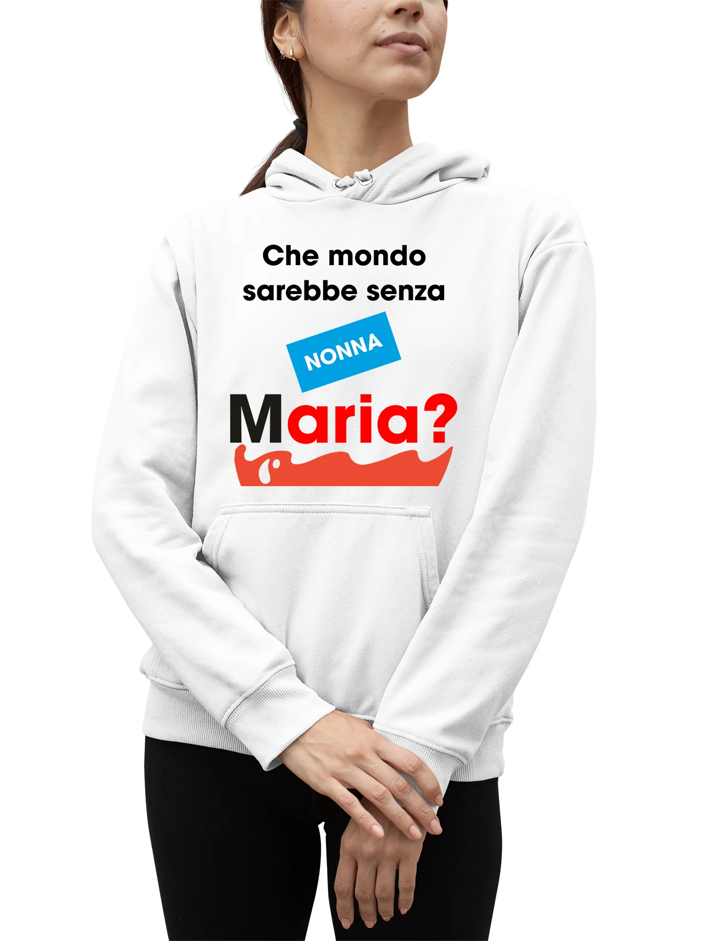 Felpa Nonna con cappuccio PERSONALIZZABILE Che Mondo sarebbe senza nonna? Idea regalo Nonni