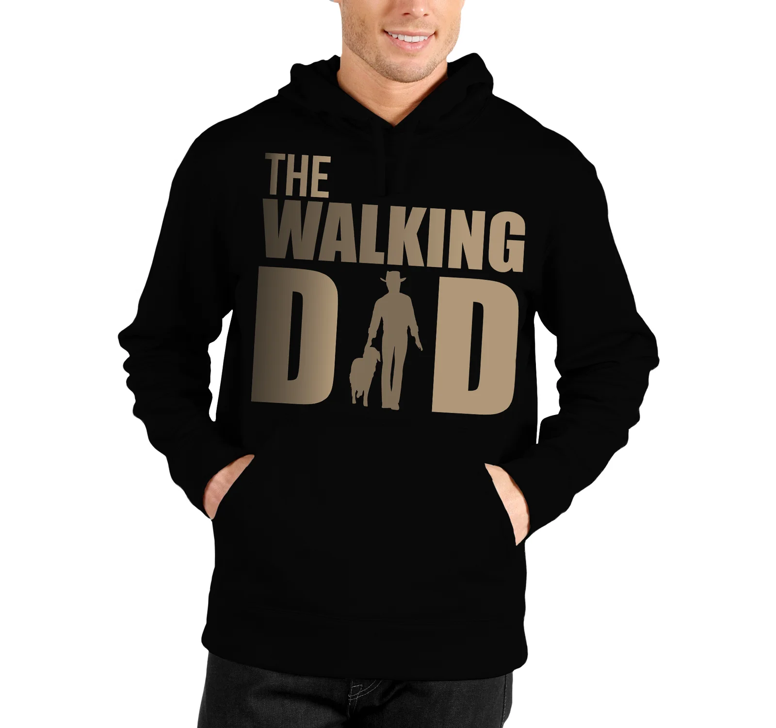 Felpa The Walking Dad Dog Felpa con cappuccio ideale per gli Amanti dei cani Idea Regalo