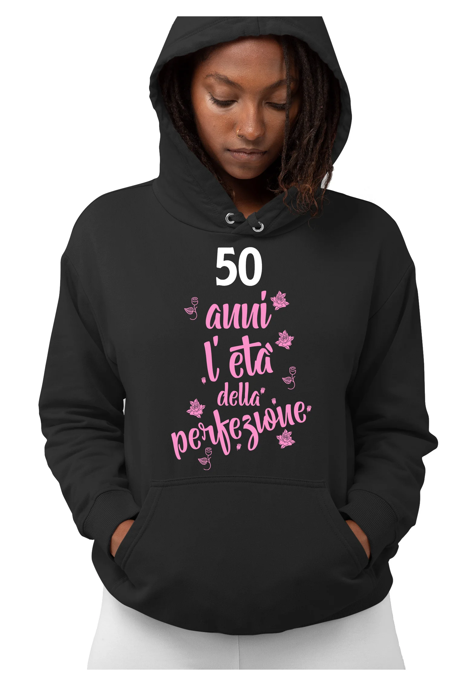 Felpa Compleanno 50 Anni Donna 50 anni l’età della perfezione Idea Regalo Compleanno Felpa con cappuccio