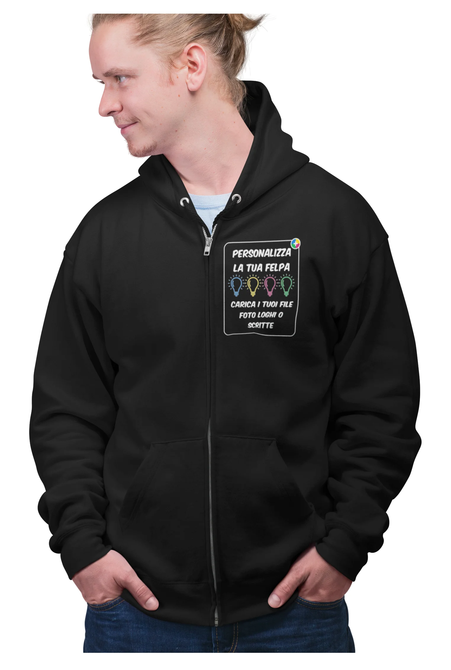 Colorfamily Felpa Personalizzata Girocollo Uomo Donna Personalizzabile con Nome, Foto, Logo, Testo