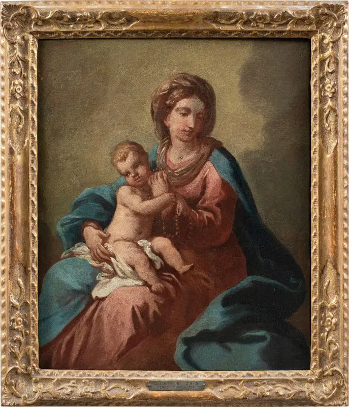 Pittore veneziano (XVIII sec.) – Madonna con Bambino.