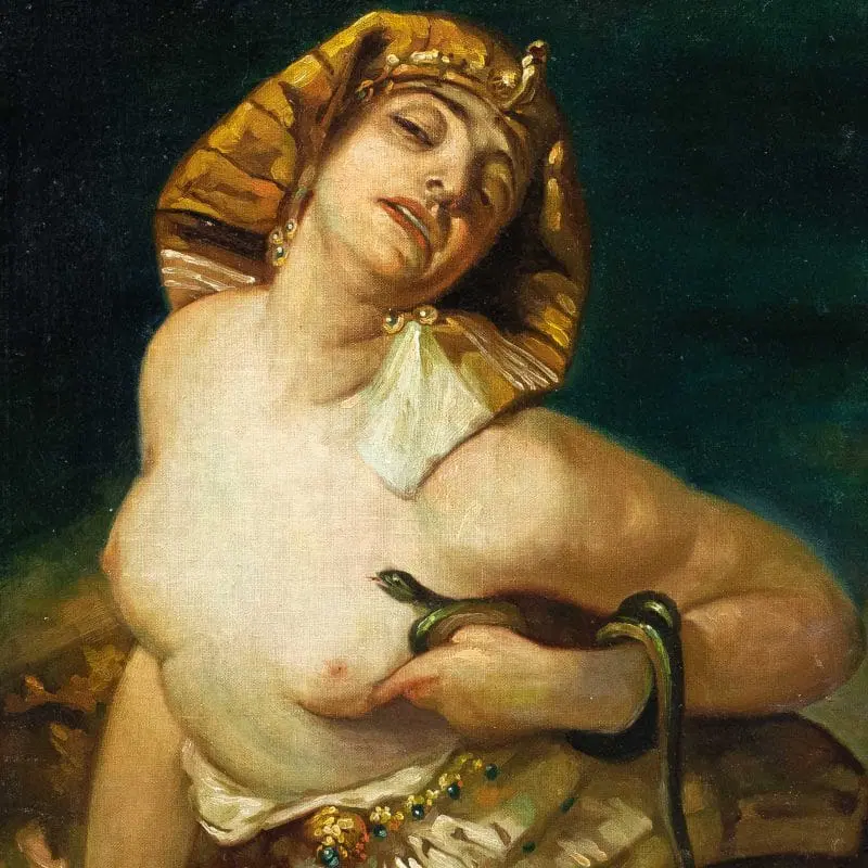 Pittore simbolista francese (XIX sec.) – Cleopatra. - immagine 2