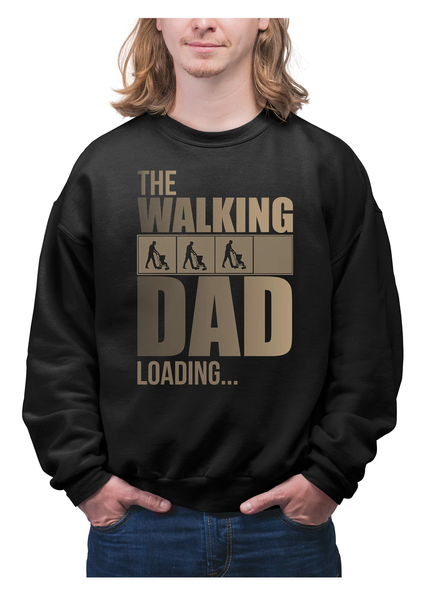 Felpa The Walking Dad Loading Felpa girocollo Papà Festa del Papà Idea Regalo Papà Figlio Unisex