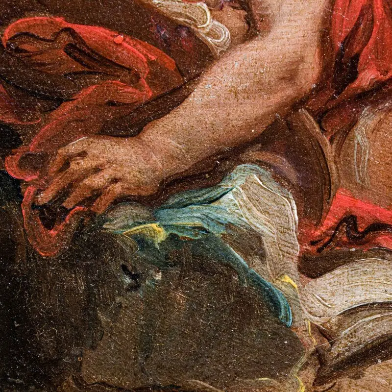 Scuola Veneziana del XVIII secolo Scena Mitologica con Bacco e Giunone - immagine 2