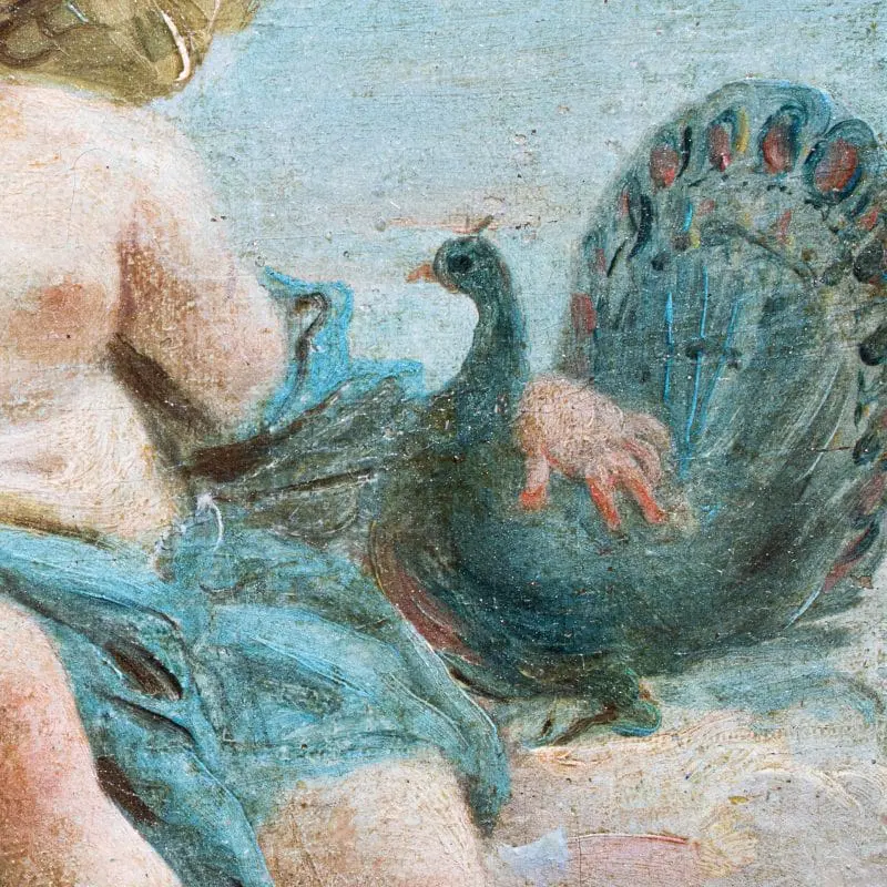 Scuola Veneziana del XVIII secolo Scena Mitologica con Bacco e Giunone - immagine 4