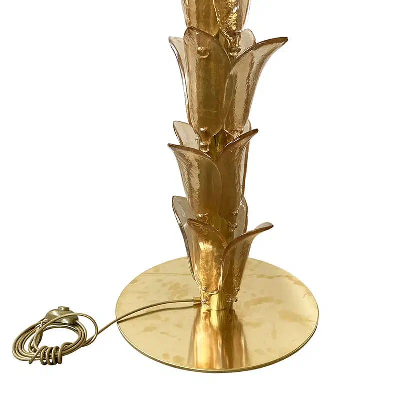 Lampada da terra in vetro di Murano, a forma di palma I-0103 - immagine 6