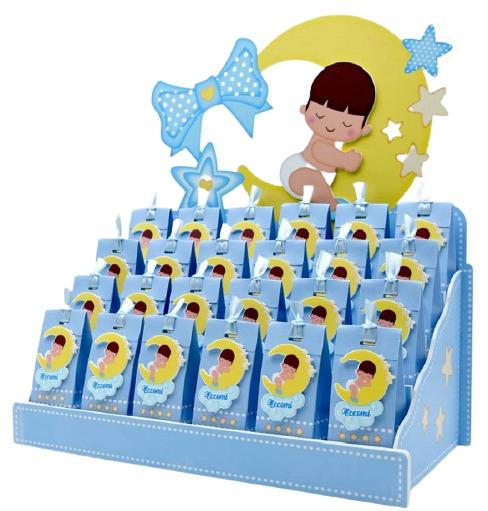 Scatoline portaconfetti personalizzabili magneti bimbo sulla luna