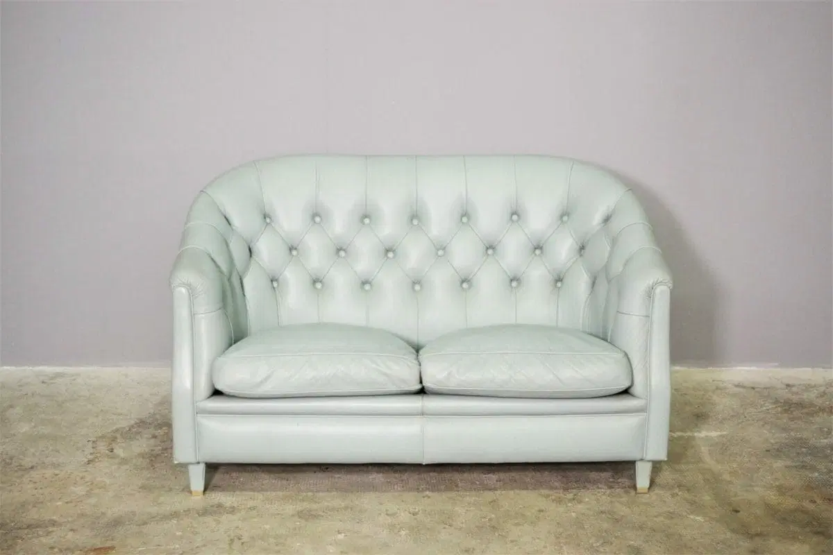 Divanetto 2 posti in pelle Valdichienti, anni ’80