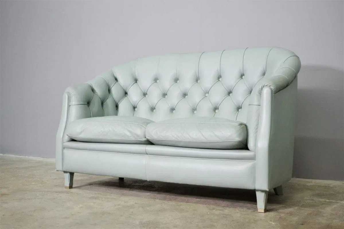 Divanetto 2 posti in pelle Valdichienti, anni ’80 - immagine 7