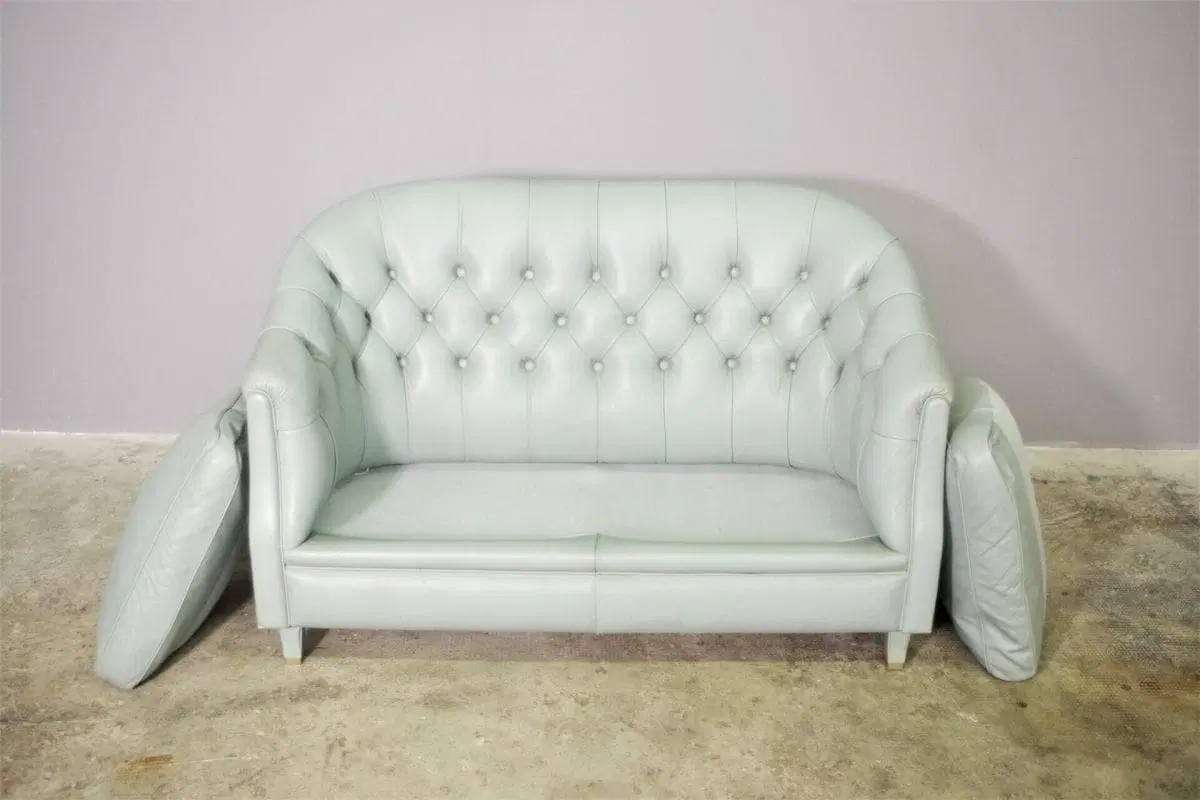 Divanetto 2 posti in pelle Valdichienti, anni ’80 - immagine 3