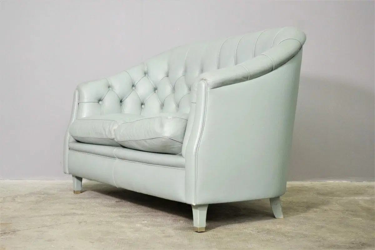 Divanetto 2 posti in pelle Valdichienti, anni ’80 - immagine 5